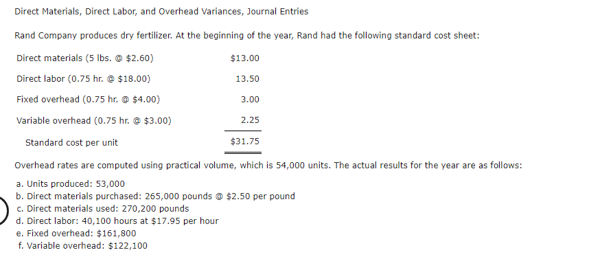  Third, close the overhead variances: Note: Close the variances with a