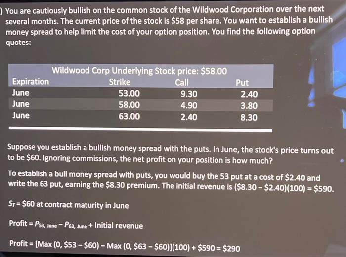 please show how profit was calculated in final step ) You are