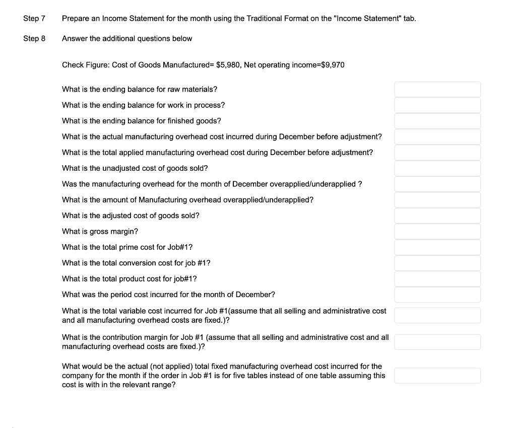 specially customized for the customer. This month, you have been asked to