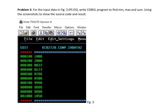  Problem 3. For the input data in Fig. 3 (PS DS),