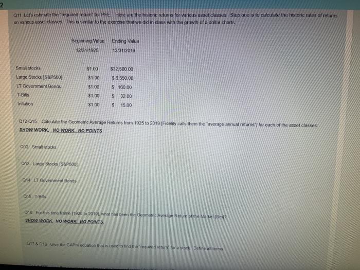  011 Lets estimate the required return to PFE. Here are the