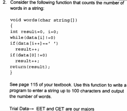 8.2 I could use some help with this code, in embedded c