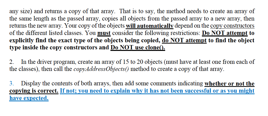 complete Part I to be able to do Part II. You should