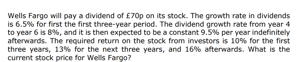 Share the steps using the formula for better understanding. Wells Fargo will