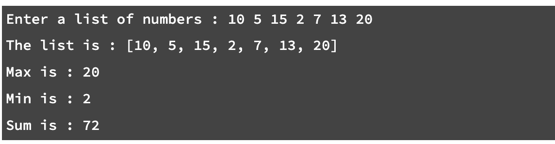  In Python, write a program that asks the users to enter