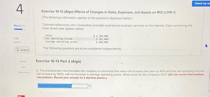 can I get some help! I will like the answer! Exercise 10-13