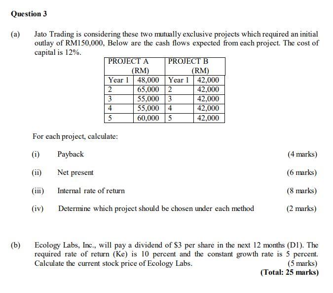 Note all answers should be in text format with workings & formulas