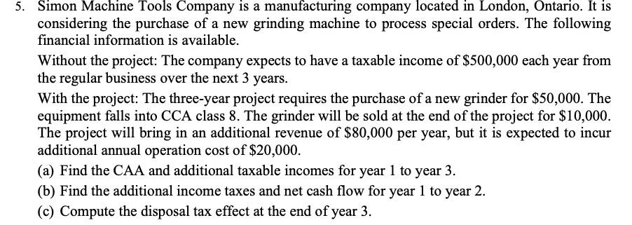 how do we do this on excel? 5. Simon Machine Tools