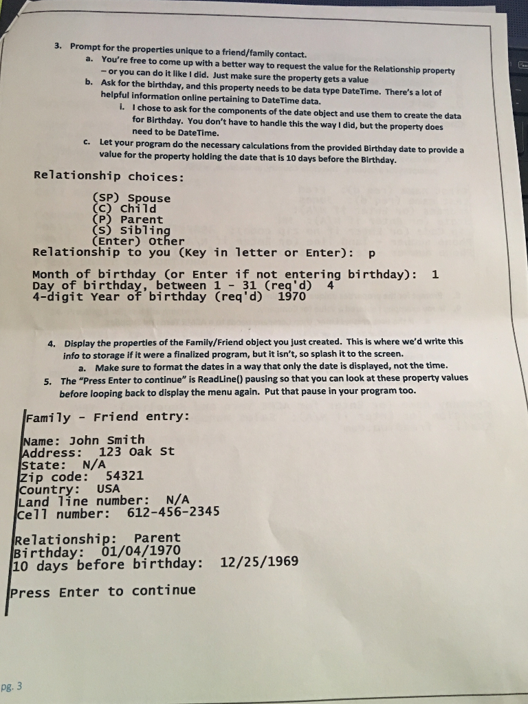 within a loop that continues to loop until menu item 3 is