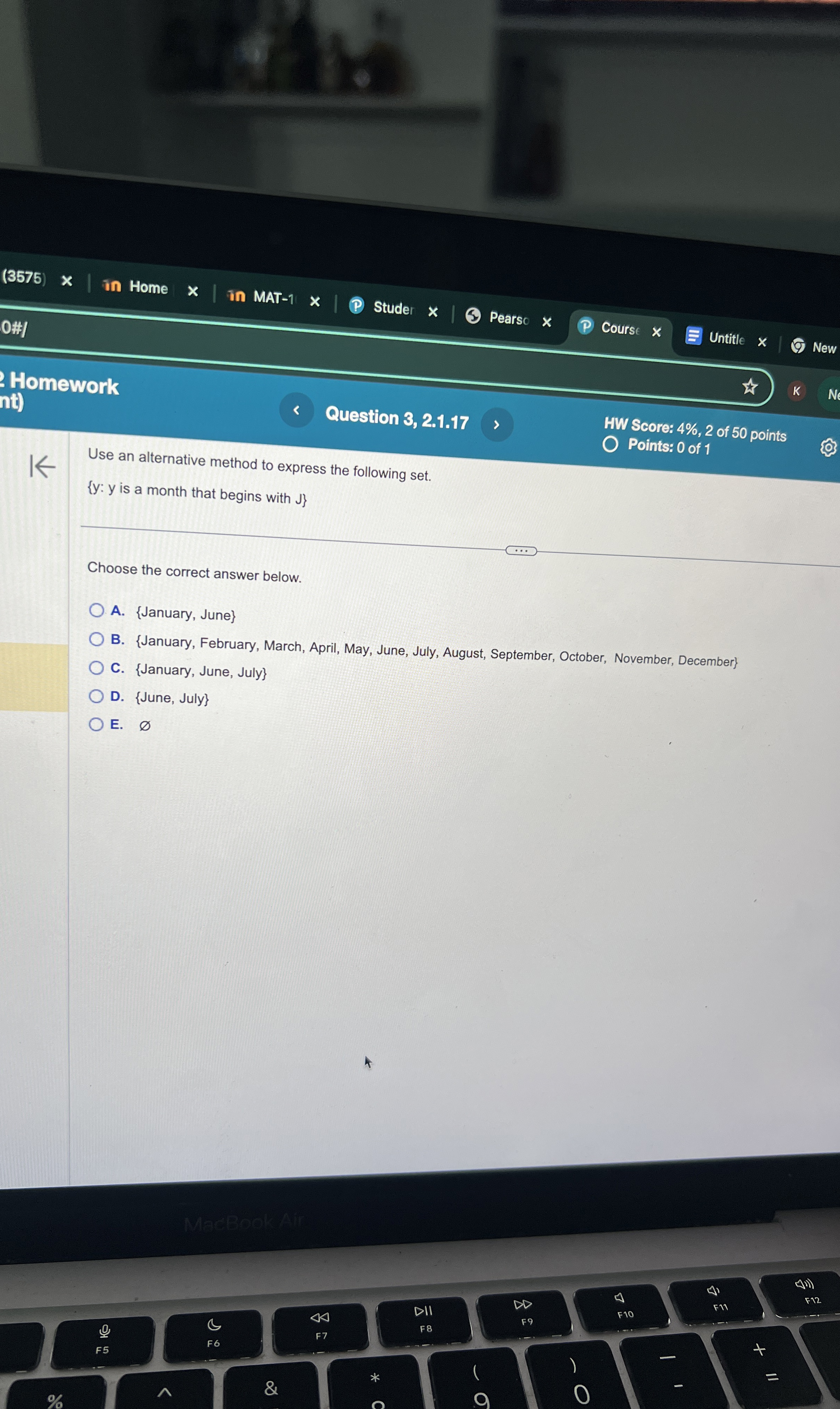  (3575) Home Studer 0*I Pearsc Course Untitle New Homework nt) Question