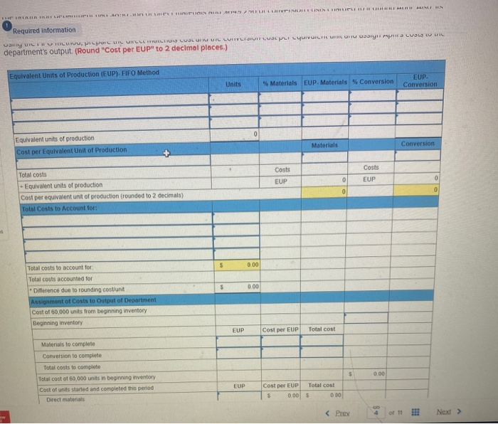 [The following information applies to the questions displayed below) During April, the