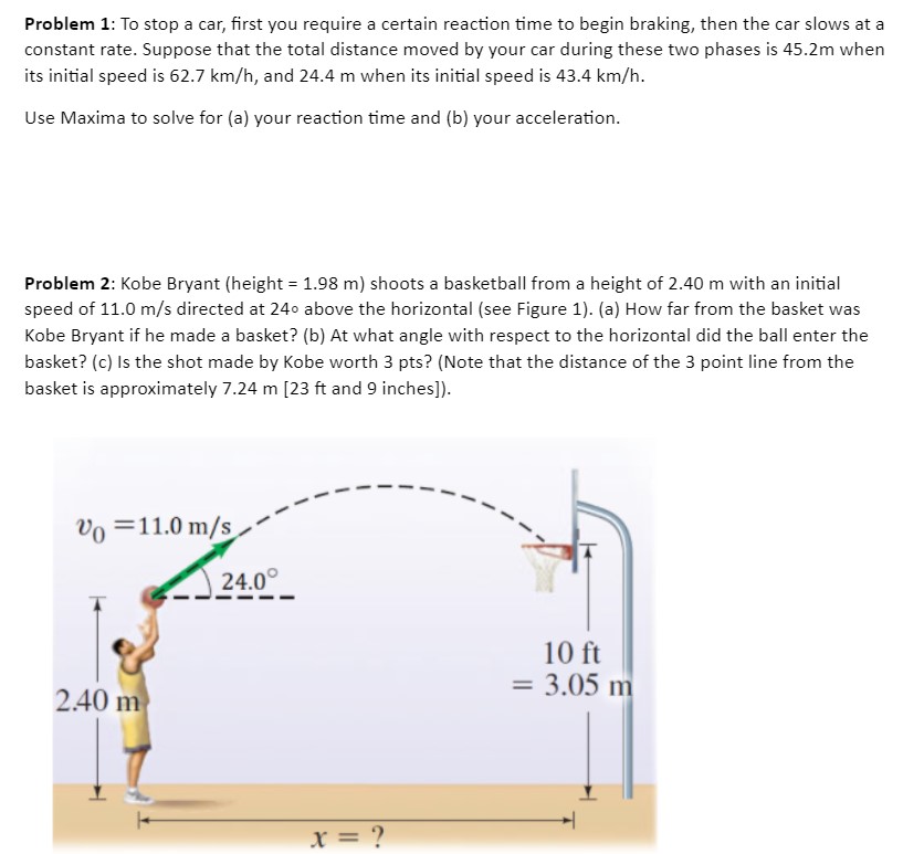Set Question 2 Problem 1: To stop a car, first you require