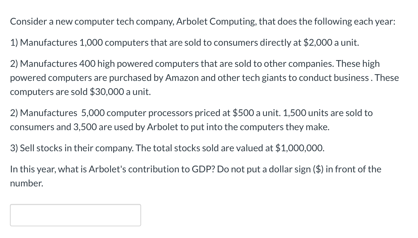 Please explain Consider a new computer tech company, Arbolet Computing, that does