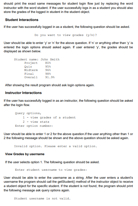 program to store and view grades of a 'Data Structures' class. This