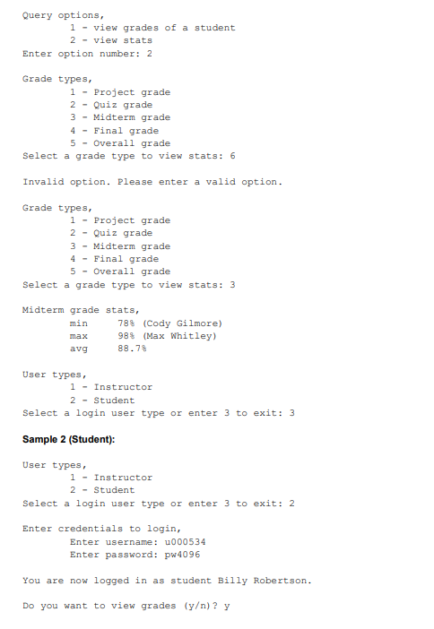 line of this file represents an instructor. Each line has username, password