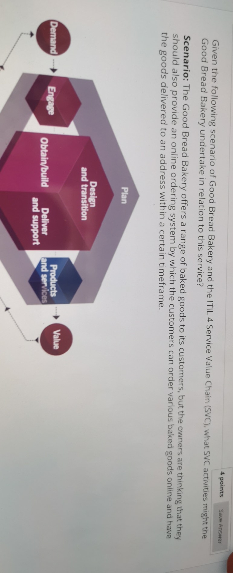 need answer 4 points Save Answer Given the following scenario of Good