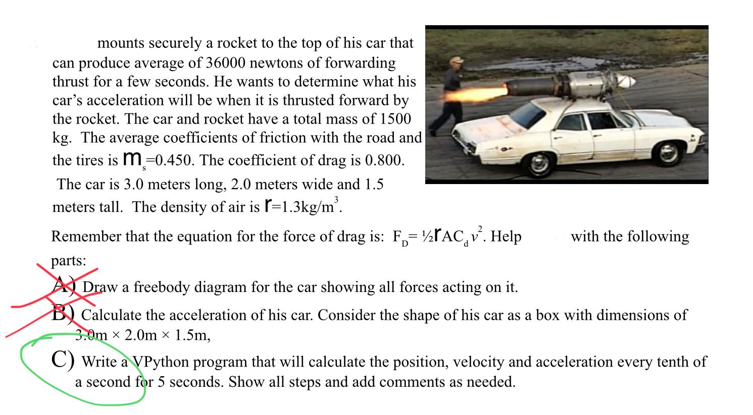 ONLY DO PART C PLZ!! S mounts securely a rocket to the