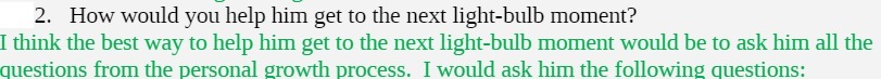  2. How would you help him get to the next light-bulb