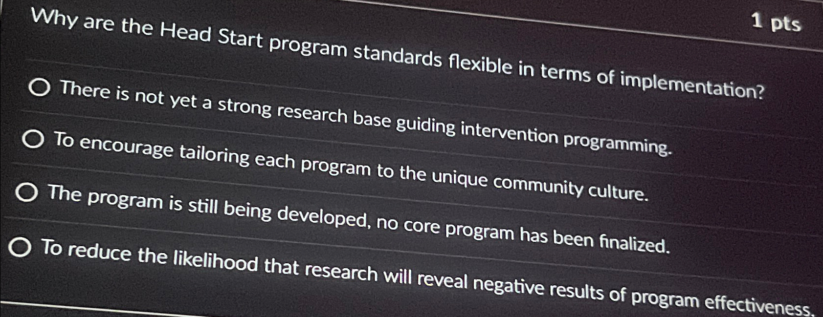  Why are the Head Start program standards flexible in terms of