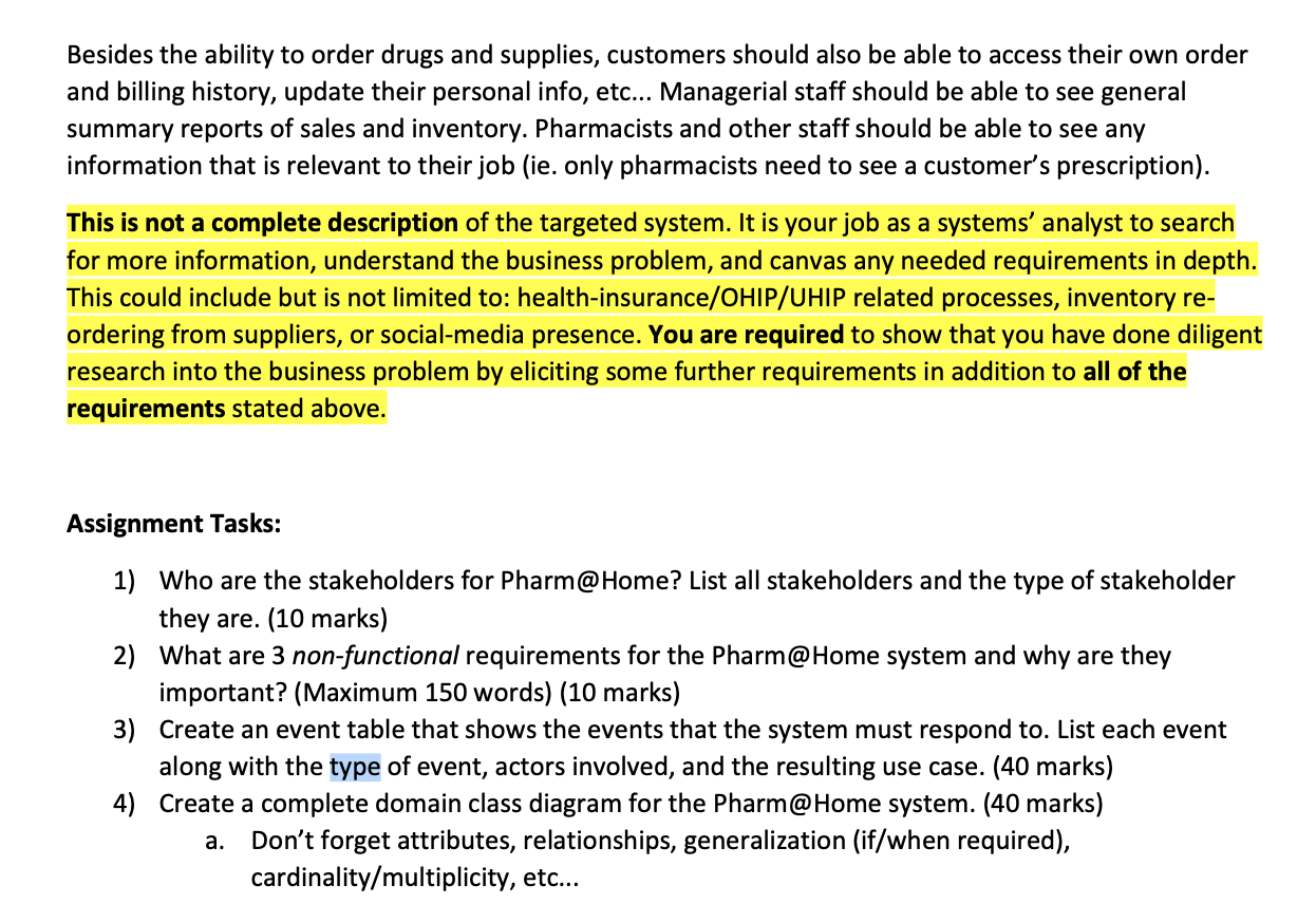 service named Pharm@Home. Pharm@Home aims to allow customers in the Toronto area