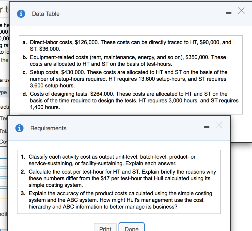 on materials and operates at capacity. Under its current simple costing system,