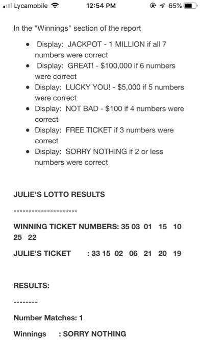 For this assignment you can't match exactly due to randoms being used