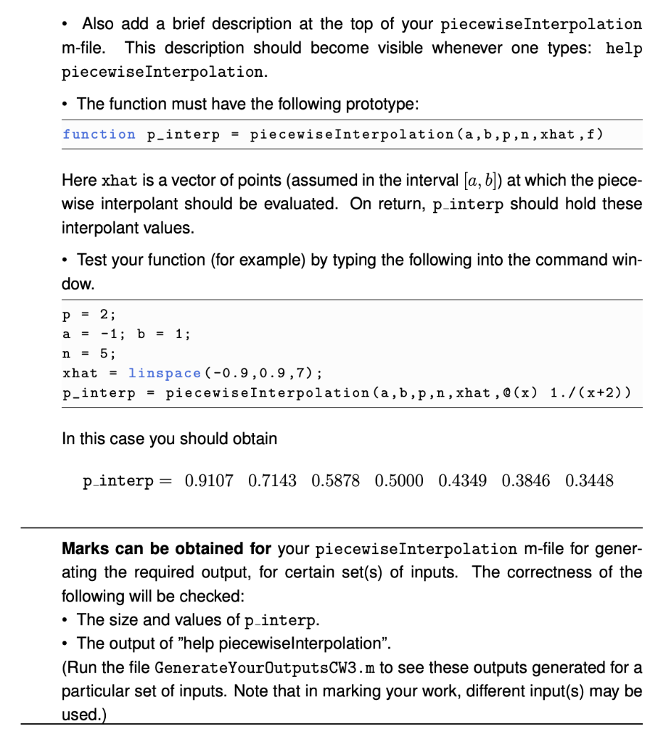 : R + R can then be interpolated by the function pp(x)
