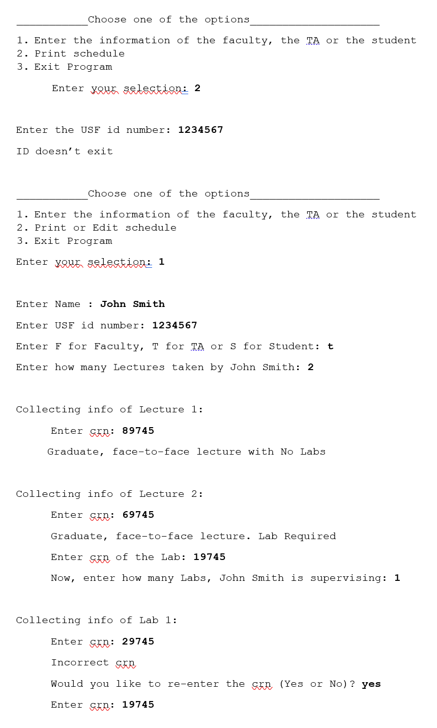 Department here at USF (referred by CSD in the rest of the