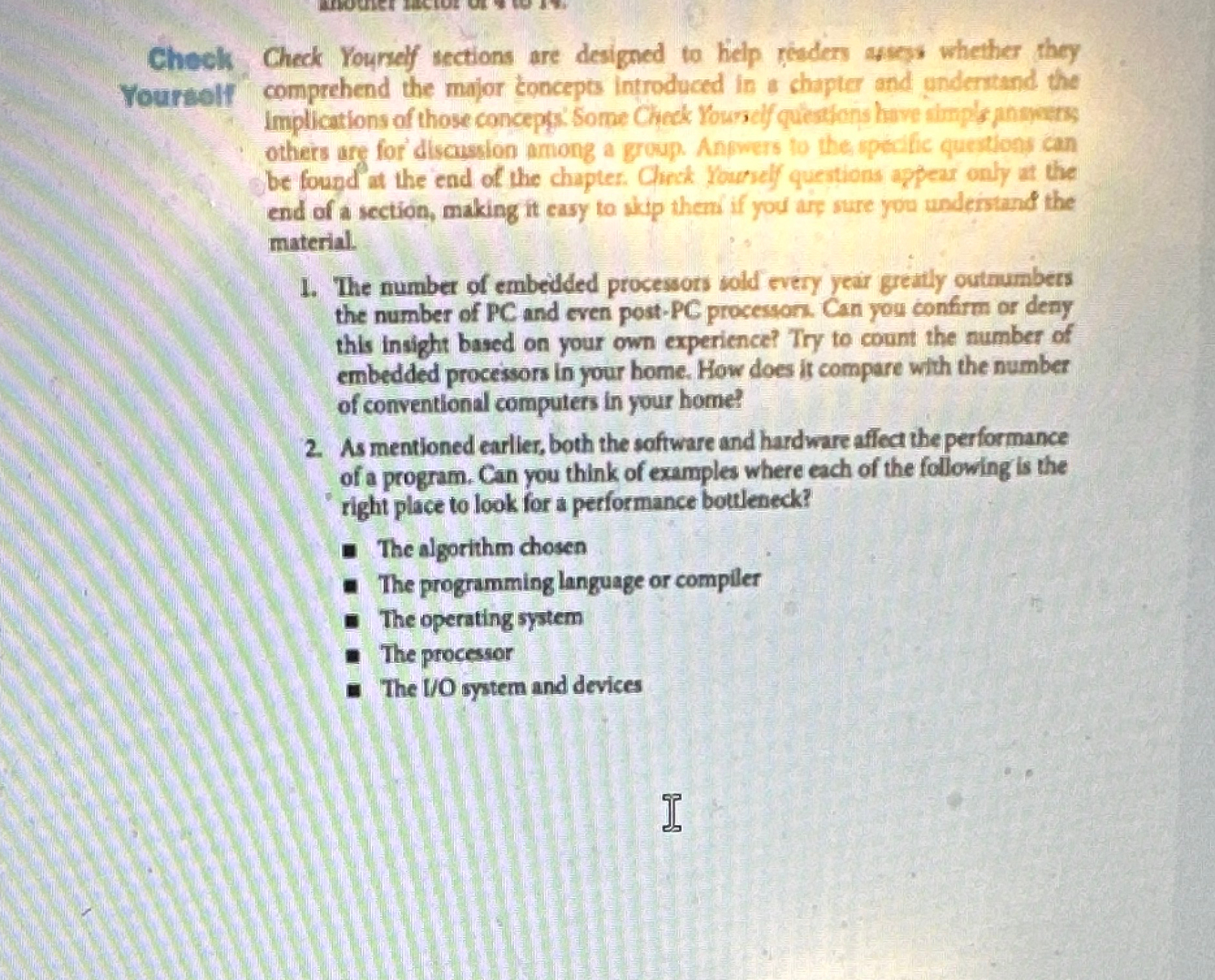  Chock Check Yourself sections are designed to help riaders asees, whether