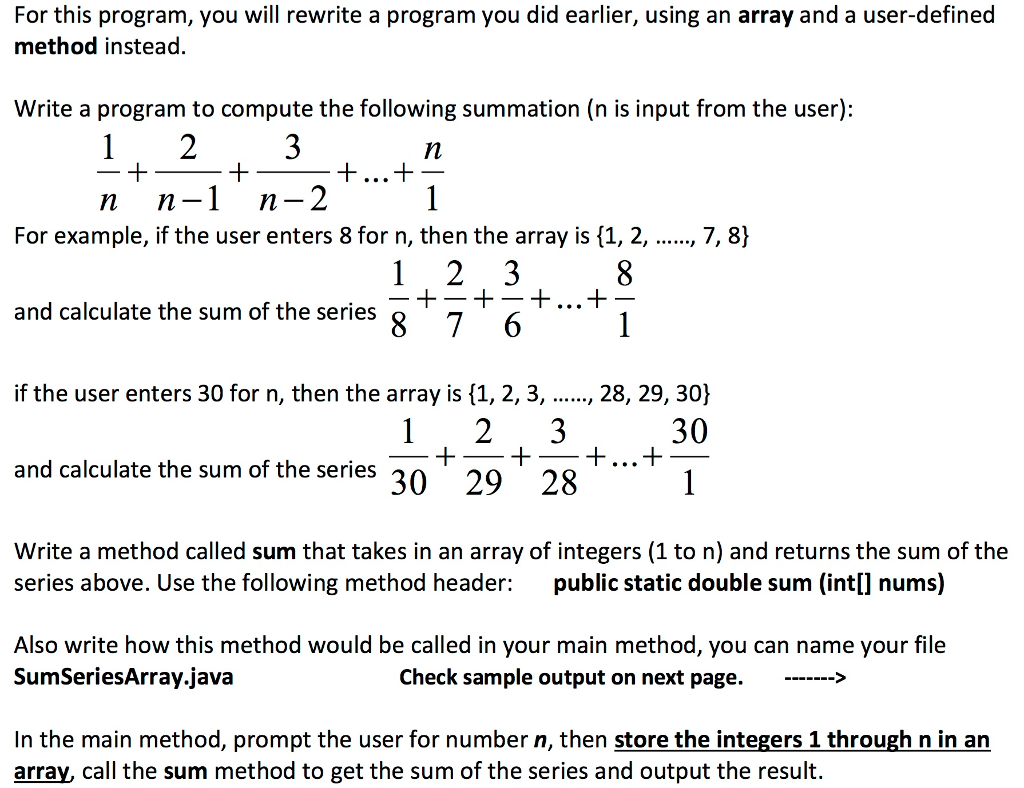  For this program, you will rewrite a program you did earlier,