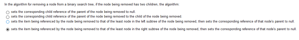 Does this look right? n the algorithm for removing a node from