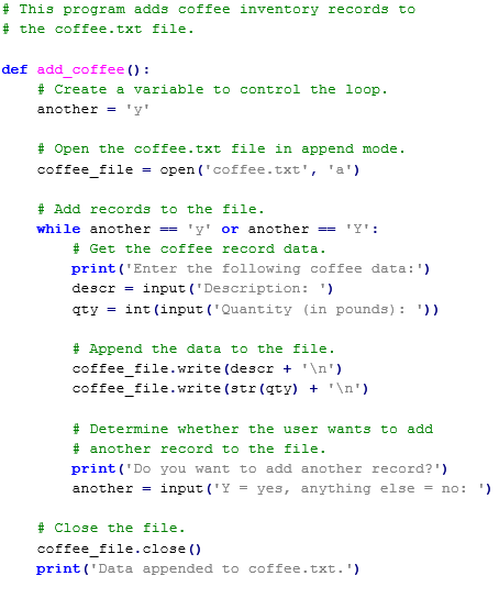 all five of the modules you have created. In this program you