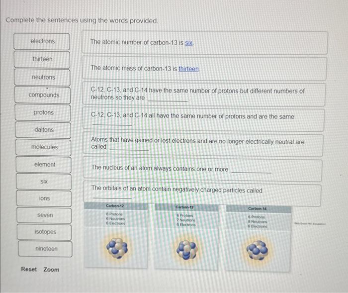  Complete the sentences using the words provided. C. 12. C.13, and