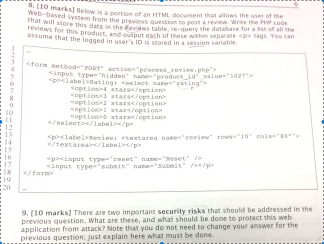  Please answer Question 9 6 8. [10 marks] Web-based system from