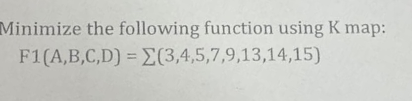  Minimize the following function using K Minimize the following function using