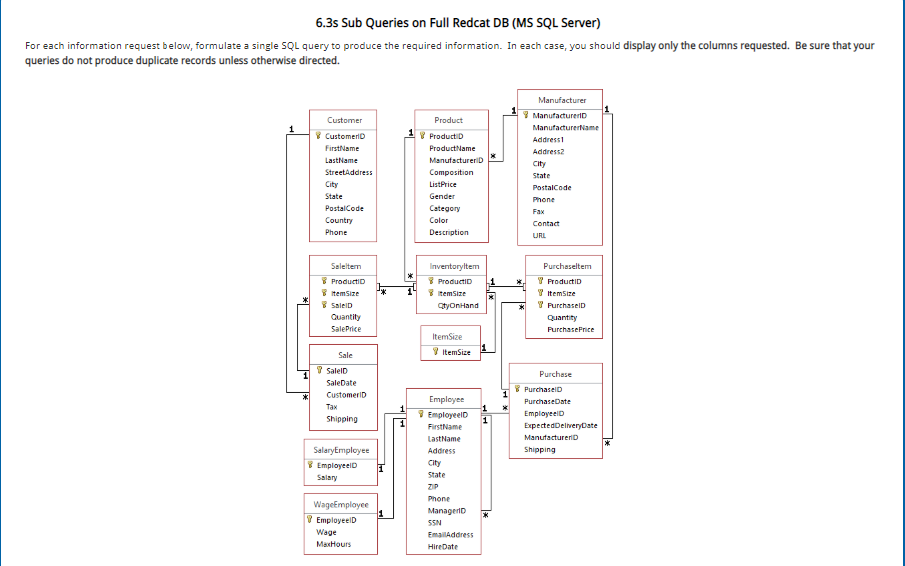 IS3063 DATABASE. PLEASE WRITE THIS IN SQL QUERY. THANK YOU 2. List