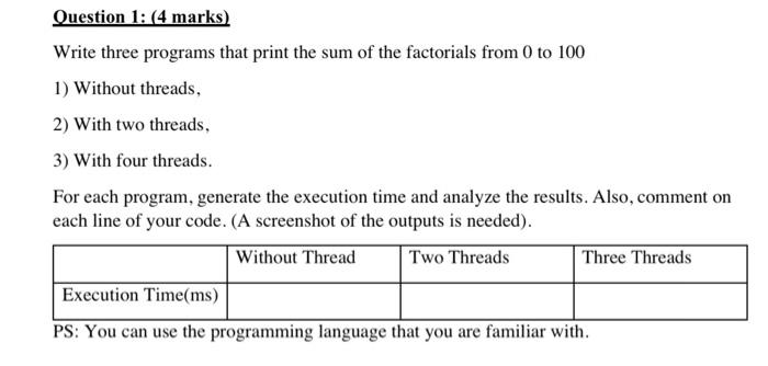  please explain everything and use C++ to program this Question 1: