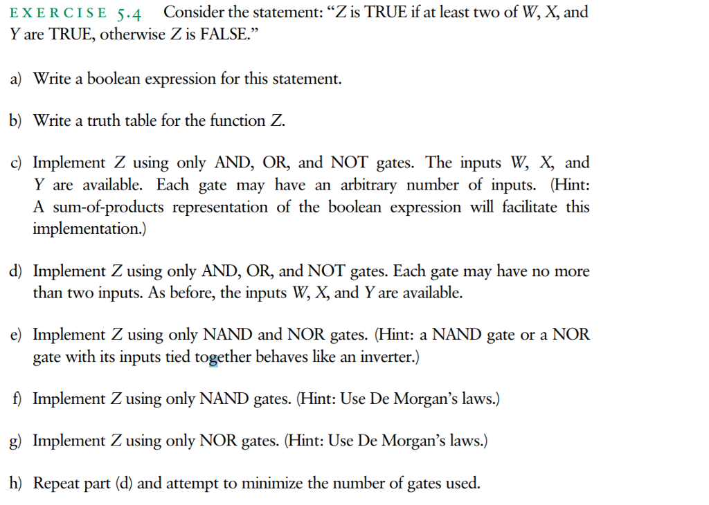 E X E R C I S E 5.4 Consider the