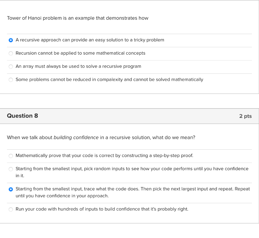 } } return result; } What values for start and end would