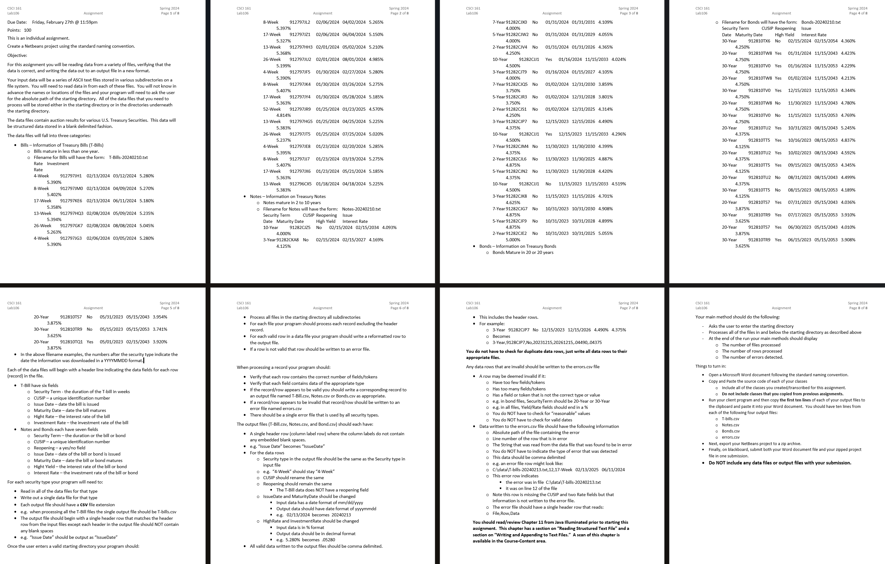  Please code the lab, all information is provided. Code using Java.