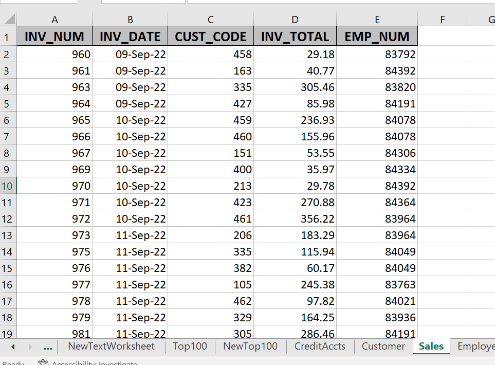 selection from the Pivot Table Wizard: - Create a pivot table to