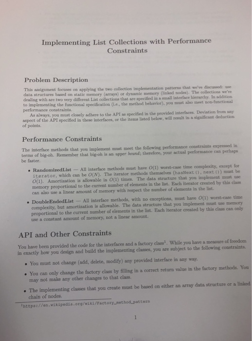  Implement the bodies of the following classes using Java. Instructions and