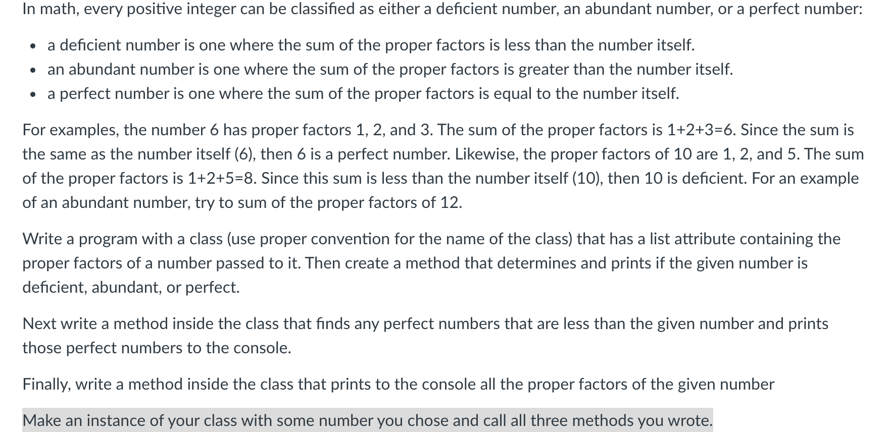  Use python In math, every positive integer can be classified as