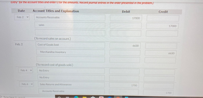 sales transactions in Sunland Company's books, Sunland uses a perpetual inventory system