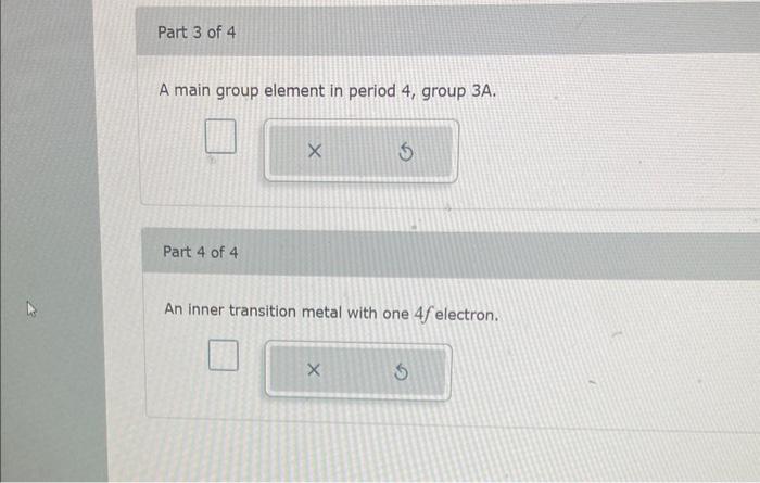 of 4 A main group element in period 5, group 1. Part