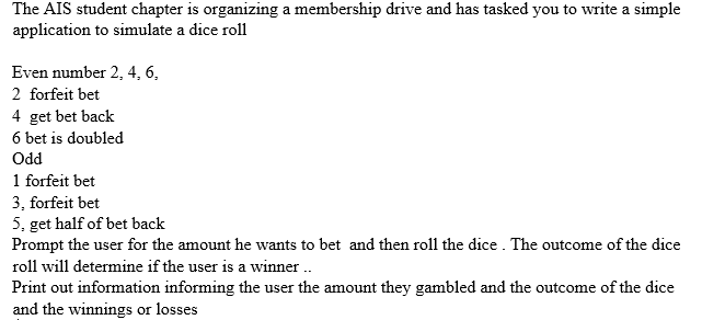 Java code copy paste needed The AIS student chapter is organizing a