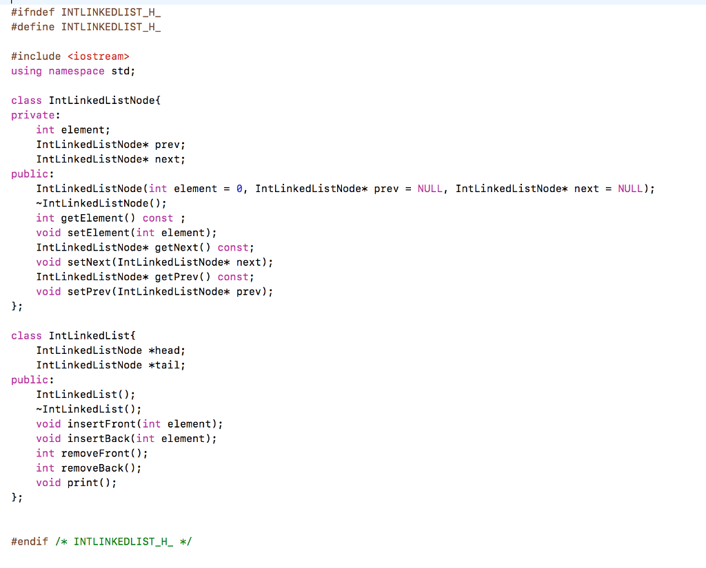 Coding in C++ Use two files main.cpp and linkedListList.h Template declaration and