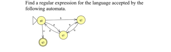  Find a regular expression for the language accepted by the following