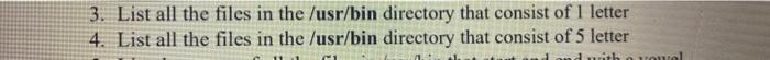  unix and linux please answer all the files 3. List all