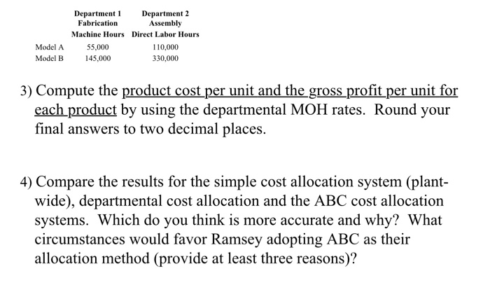 # of Direct Labor Hours # of Machine hours of Set Ups